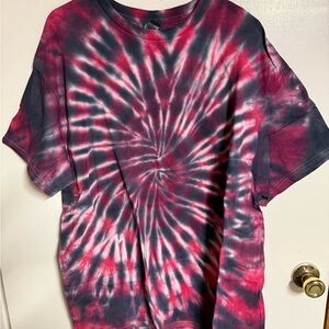 Tie-Dye T-Shirt in Red and Blue